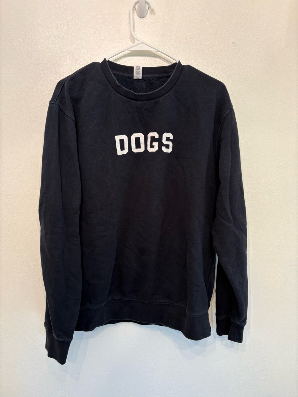 DOGS Black Crewneck Sweatshirt - Comfortable Pet Lover Pullover